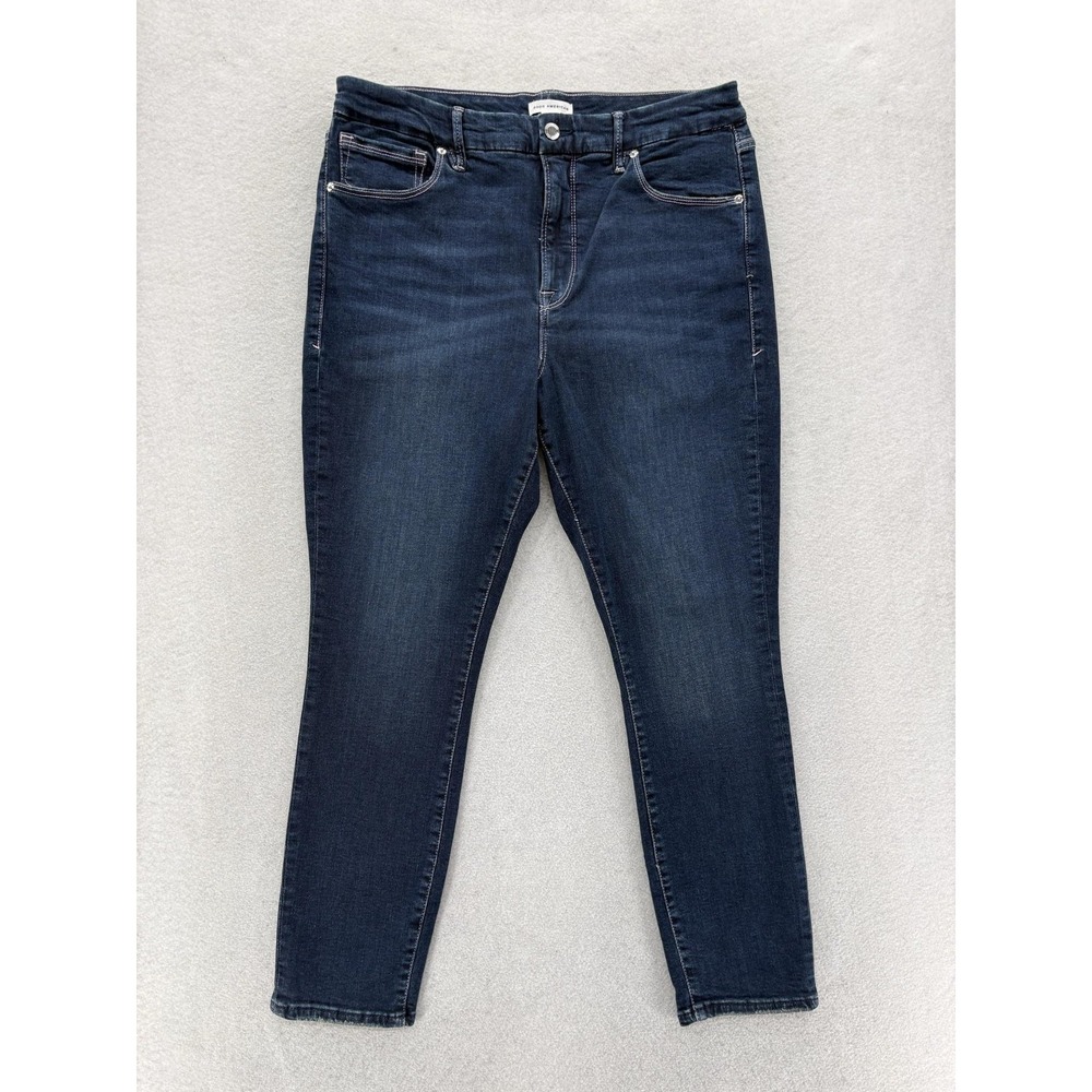 Good American Good Legs Crop Skinny Jeans Womens 15 Blue High Recovery Stretch